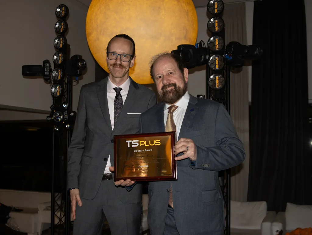 Wręczenie nagrody TSplus Awards podczas Międzynarodowego Spotkania TSplus 2026