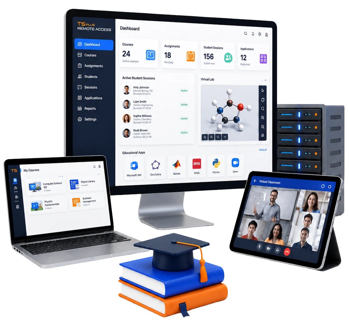 TSplus Remote Access dla edukacji — zdalny dostęp do aplikacji akademickich